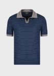 Short-sleeved polo shirt in light wool 03